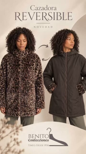 🤎 NOVEDAD LOSAN | CAZADORA REVERSIBLE 🤎

Una prenda de esas que tienes dos en una ✨

Por un lado, impermeable al agua en color marrón chocolate, elegante y muy fácil de combinar.
Y por el otro, un precioso animal print, súper suave, calentito y amoroso 🐆🤎

Perfecta para ir cambiando de estilo según el día.

📏 Tallas: S a 2XL
💰 59,95 €
🏷️ Marca LOSAN

📲 Pedidos y consultas por WhatsApp: 692 686 798
🌐 Compra online: www.conbenito.com

#ConfeccionesBenito #Losan #CazadoraReversible #CazadoraMujer #ModaMujer #AnimalPrint #ModaOtoño #ModaInvierno #Novedad #Tineo #Asturias #comerciolocal