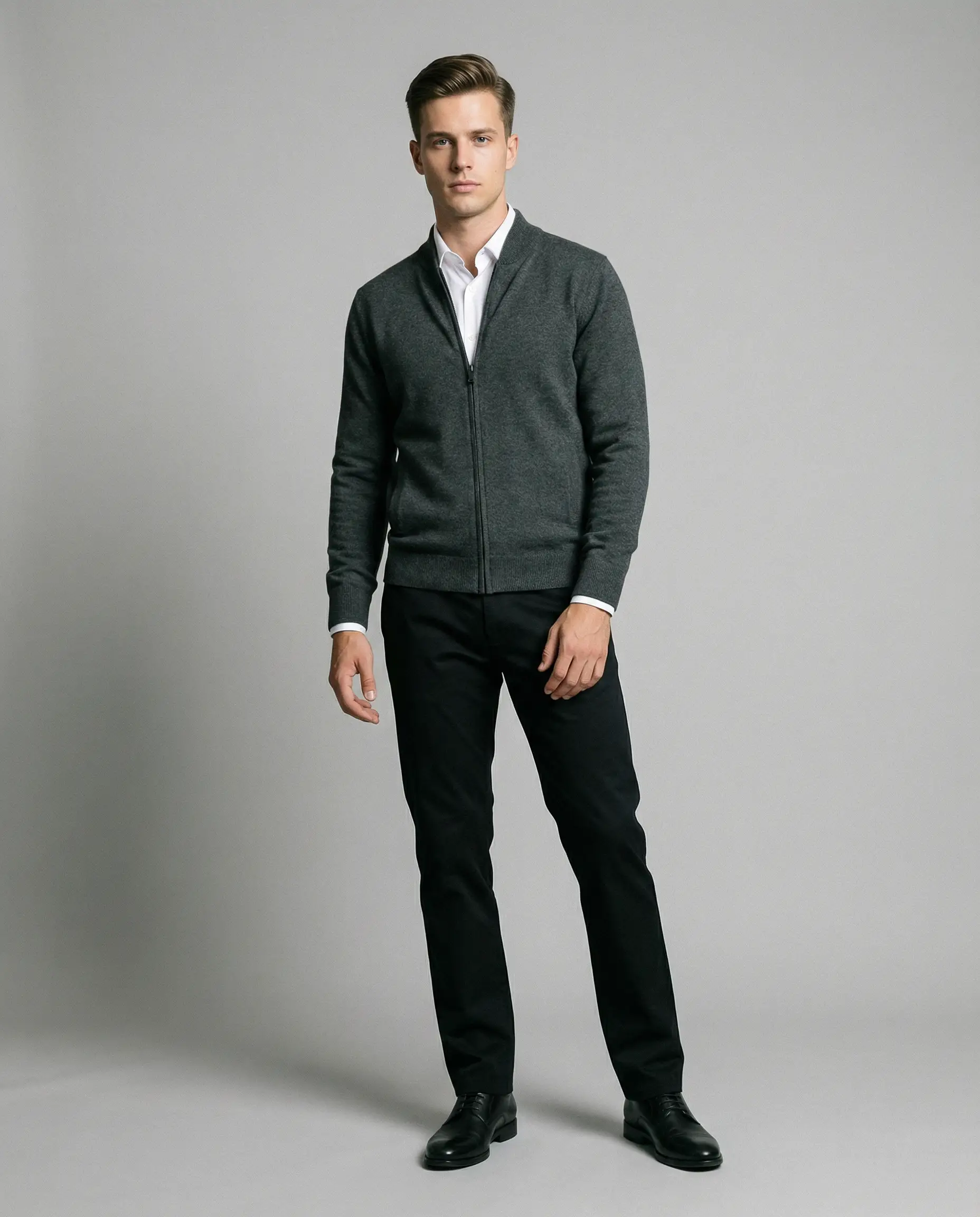 Cardigan con cremallera talla grande - Imagen 3