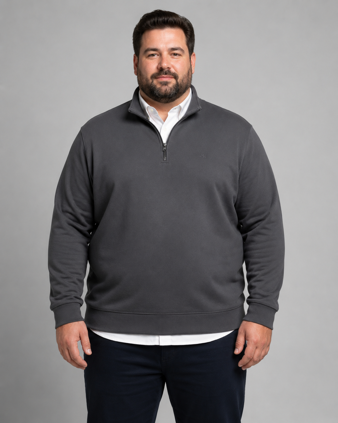Sudadera cuello alto con cremallera 100% algodón - Imagen 5