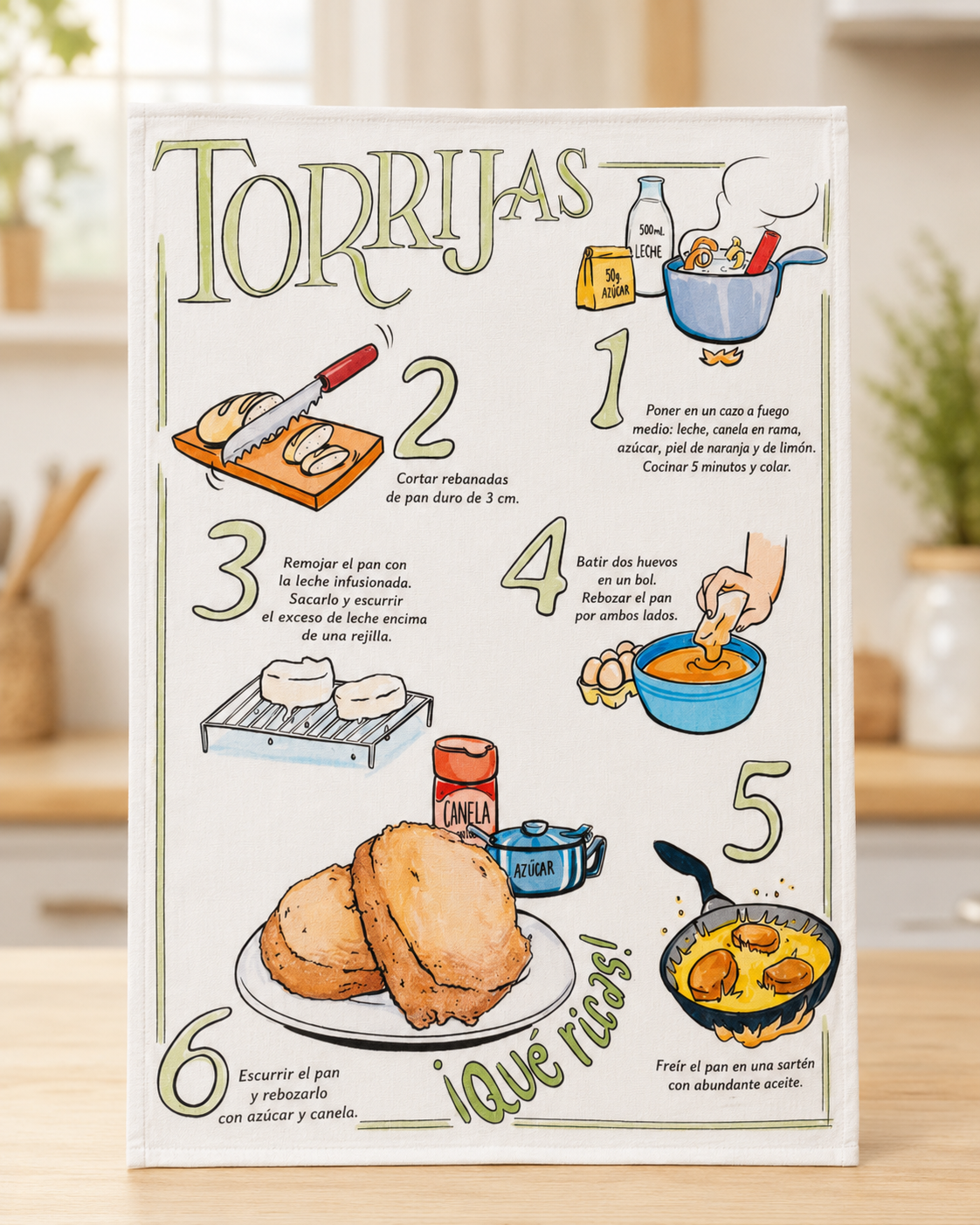 Paños de Cocina 100% Algodón Tejido Sarga | Recetas, Bebidas, Ciudades y Paisajes - Imagen 12