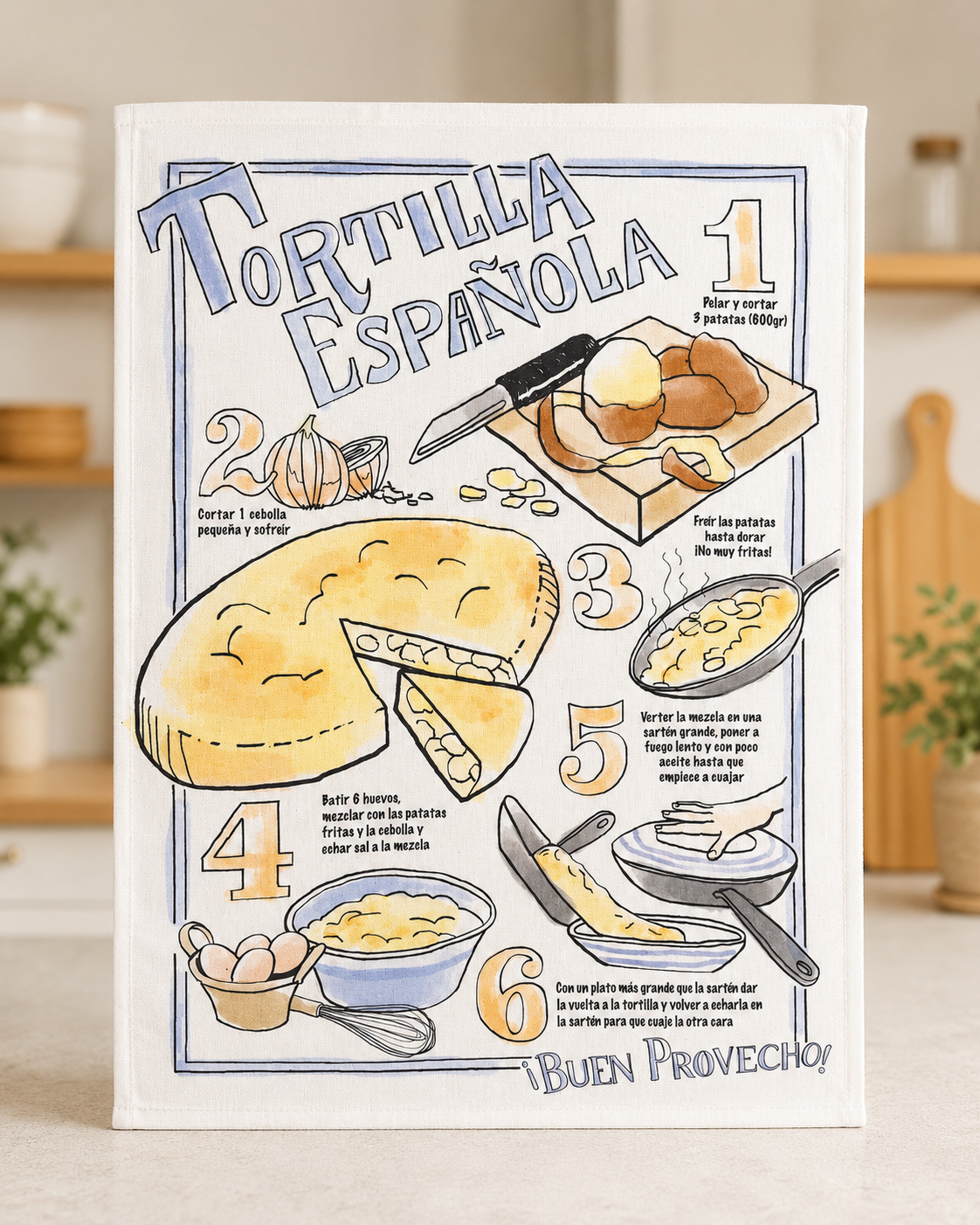 Paños de Cocina 100% Algodón Tejido Sarga | Recetas, Bebidas, Ciudades y Paisajes - Imagen 17