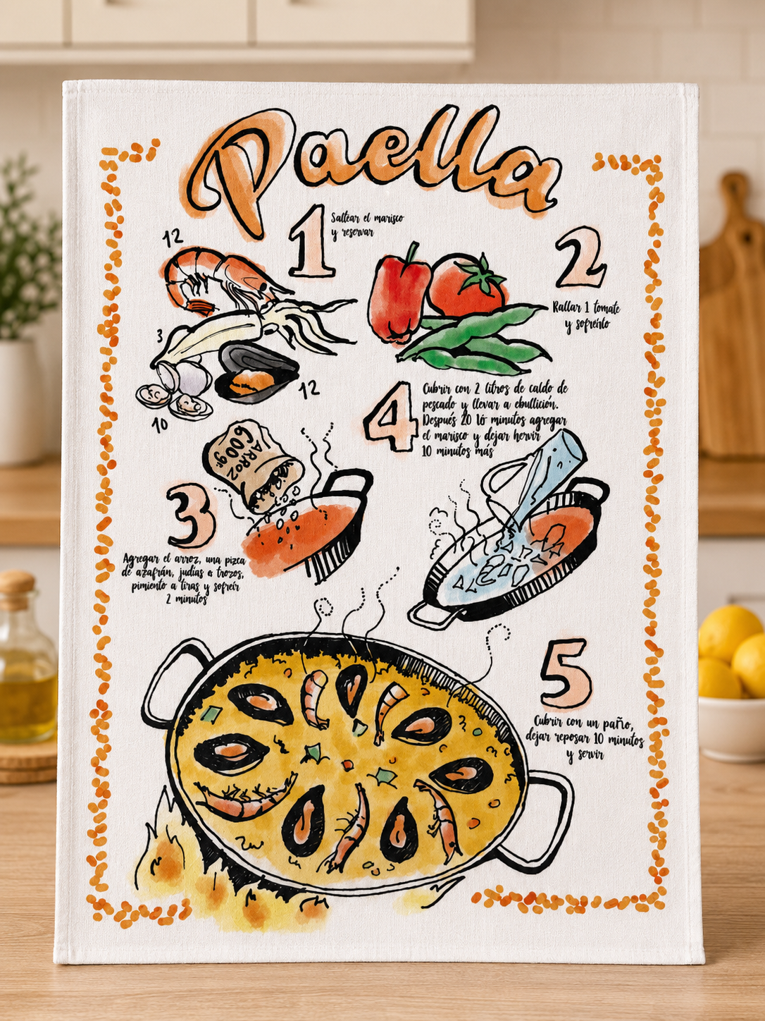Paños de Cocina 100% Algodón Tejido Sarga | Recetas, Bebidas, Ciudades y Paisajes - Imagen 19