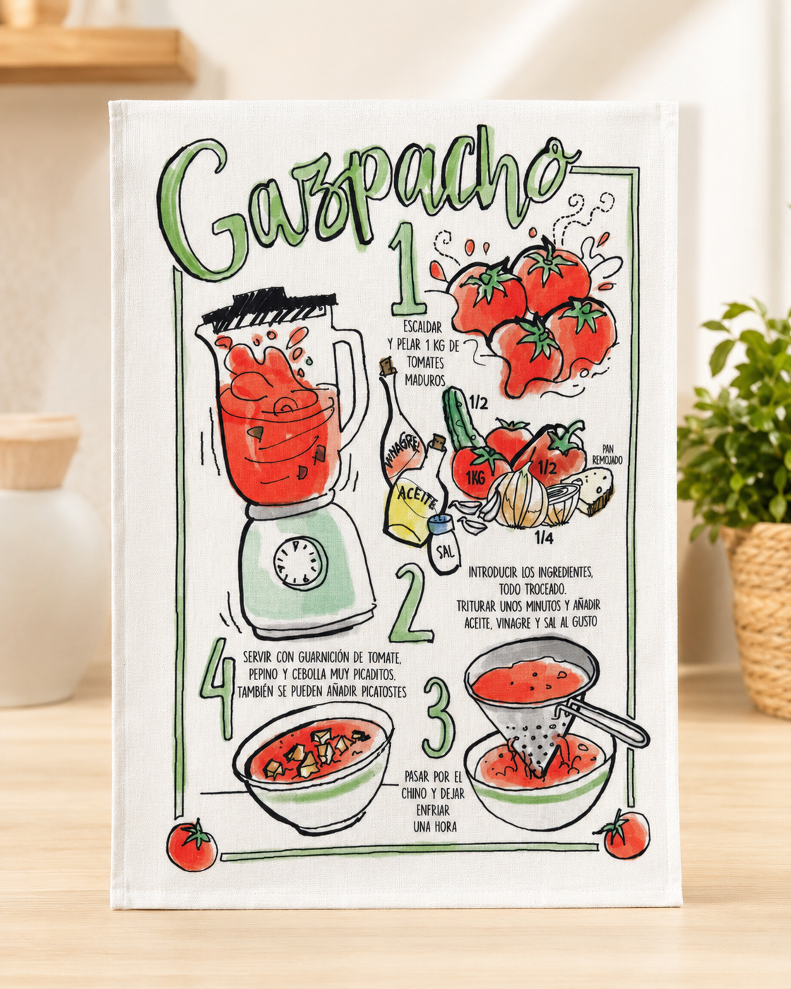 Paños de Cocina 100% Algodón Tejido Sarga | Recetas, Bebidas, Ciudades y Paisajes - Imagen 22