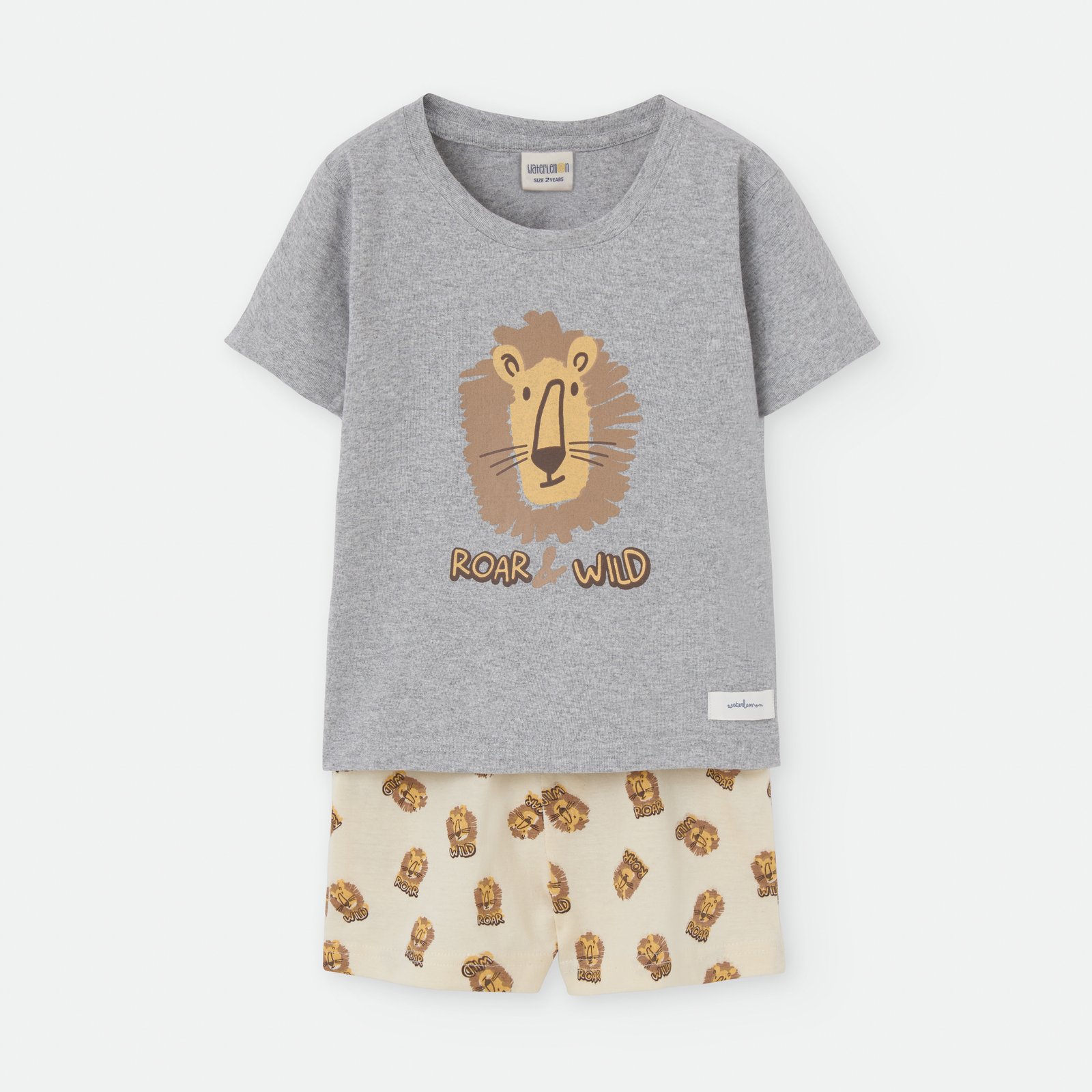 Pijama de Niño corto con Estampado de León