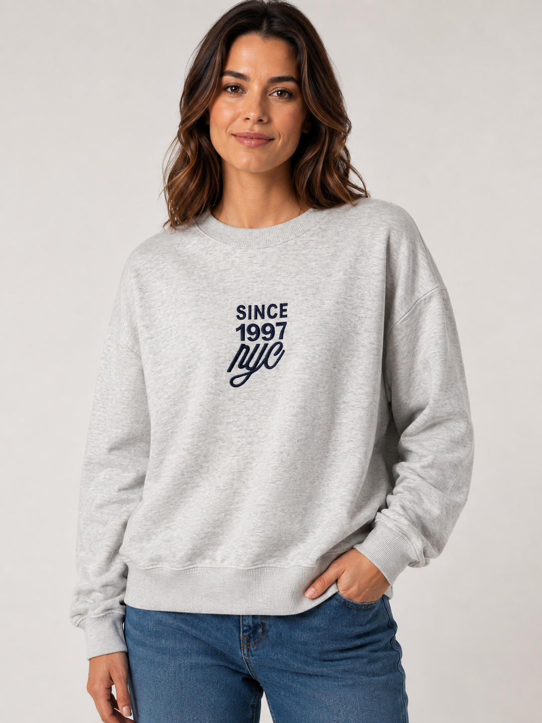 Sudadera de Mujer de Algodón Fina | Blanca, Marino, Roja y Gris