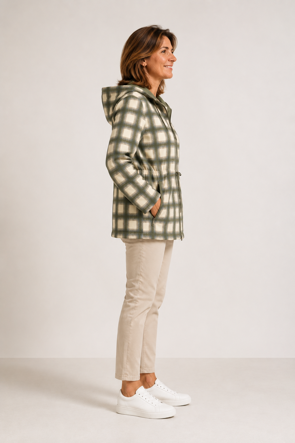 Parka de mujer cuadros reversible - Imagen 3