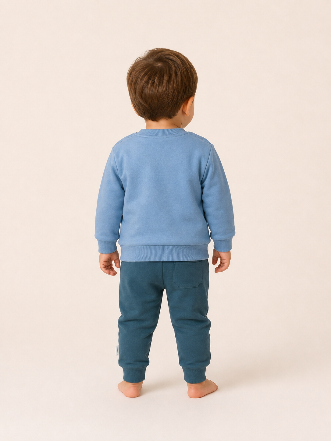 Conjunto de Chándal Bebé 100% Algodón Azul – Sudadera y Pantalón - Imagen 3