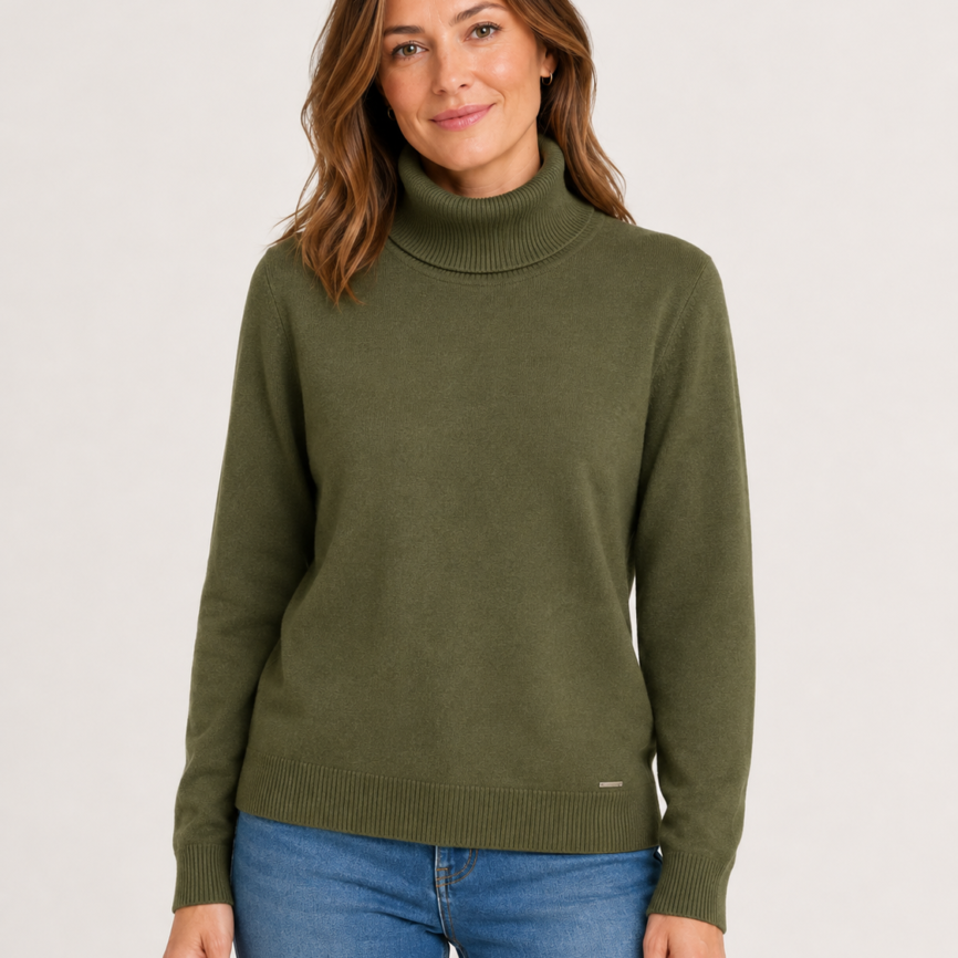 Jersey de cuello alto para mujer MCM Superior Creativa – Tallas S a 4XL