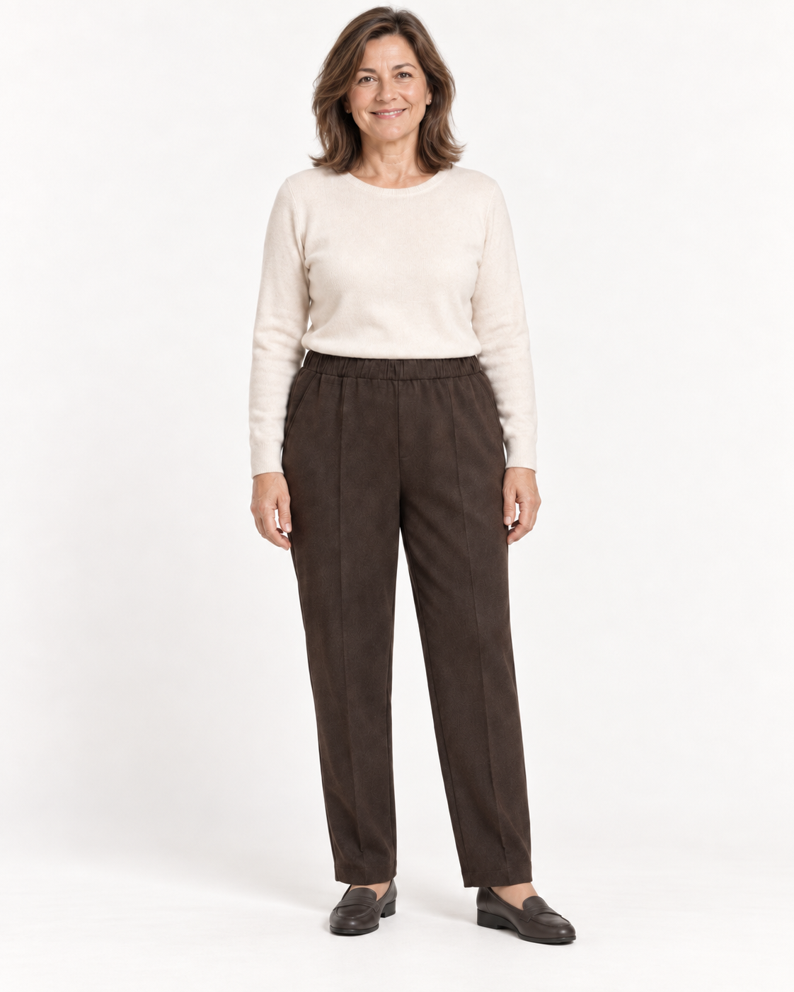 Pantalón de mujer Dalia Textil con cintura elástica y bolsillos - Imagen 2