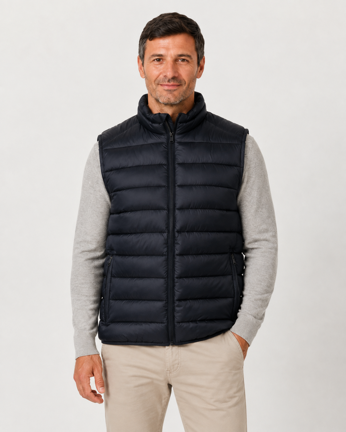 Chaleco acolchado de hombre LOSAN tipo plumas – Tallas M a 4XL - Imagen 2