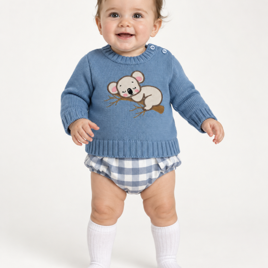 Ranita de Bebé Sardón con Jersey de Punto – Tallas 3M, 6M y 12M