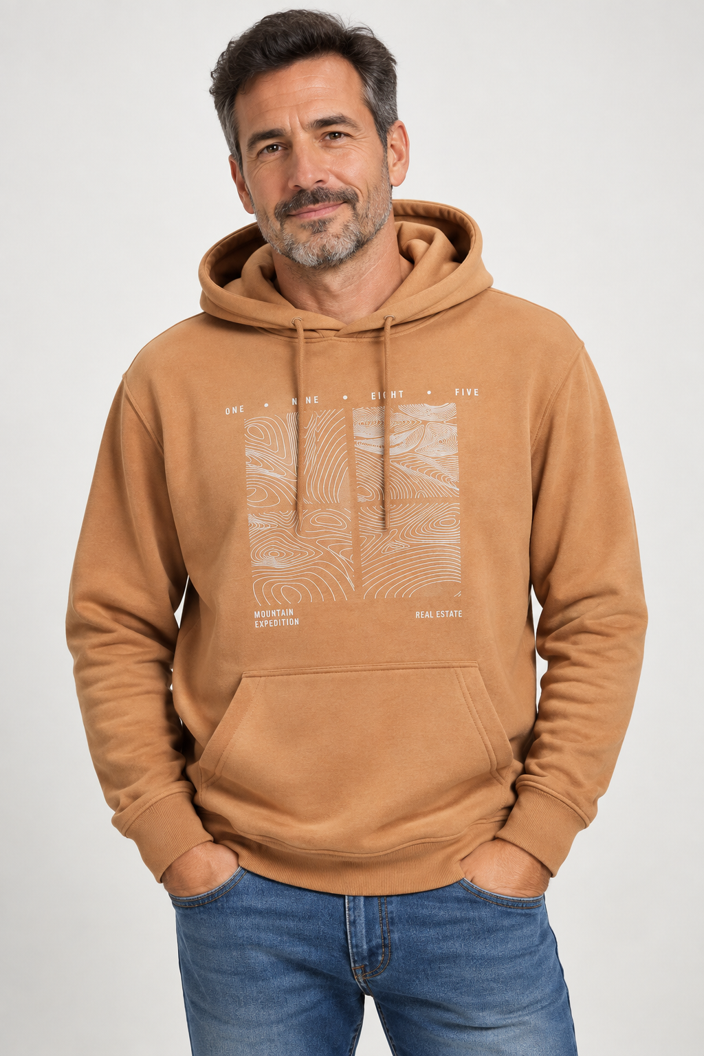 Sudadera de Hombre LOSAN con Capucha y Felpa Interior – Tallas M a 2XL